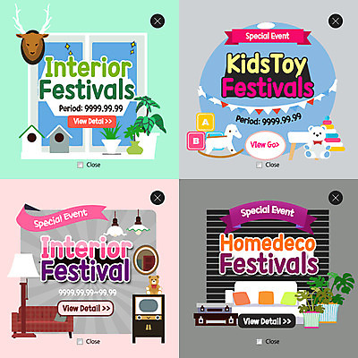 PSD 템플릿 웹템플릿 팝업 웹팝업 사람없음 장식 인테리어 소파 장난감 축제 둥지 레이어팝업 이미지템플릿 디자인 의자 파일형식