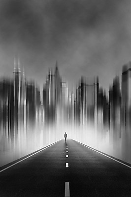 JPG 전신 편집이미지 남자 도로 흑백 한명 빌딩 성인 야외 건물 뒷모습 어둠 고독 디지털합성 디지털아트 성인남자한명만 편집실사 1 건축물 감정 길 뷰포인트 교통시설 촬영기법 사람 CG 남자한명만 성인남자만 파일형식