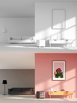 PSD 편집이미지 액자 거실 탁자 사람없음 그래픽 인테리어 소파 3D 공간 스탠드 비교 디지털합성 서랍장 디지털아트 편집3D 디자인 가구 컨셉 의자 조명 파일형식