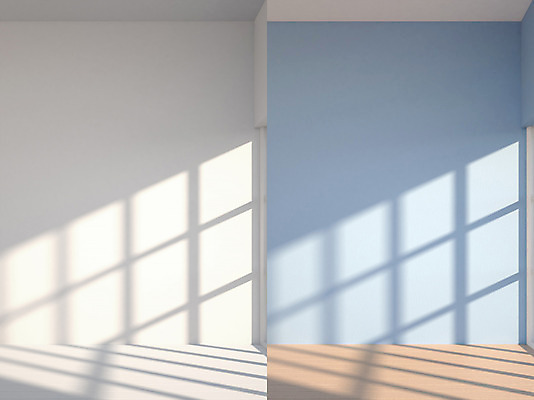 PSD 편집이미지 벽 하늘색 거실 벽지 사람없음 그래픽 인테리어 3D 공간 비교 디지털합성 디지털아트 비어있는 편집3D 디자인 컨셉 파란색 파일형식