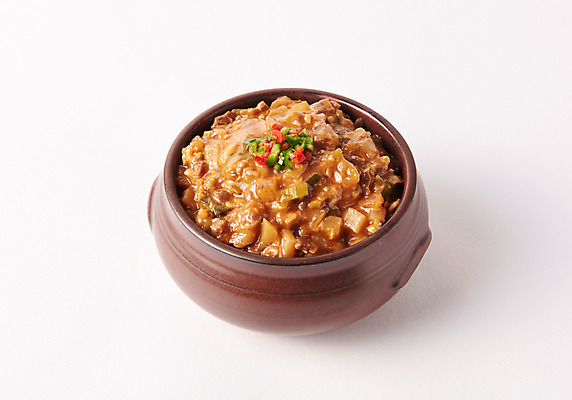 포토 JPG 스튜디오촬영 그릇 한식 음식 실내 사람없음 사기그릇 강된장 국내포토 식기 내부 된장 파일형식