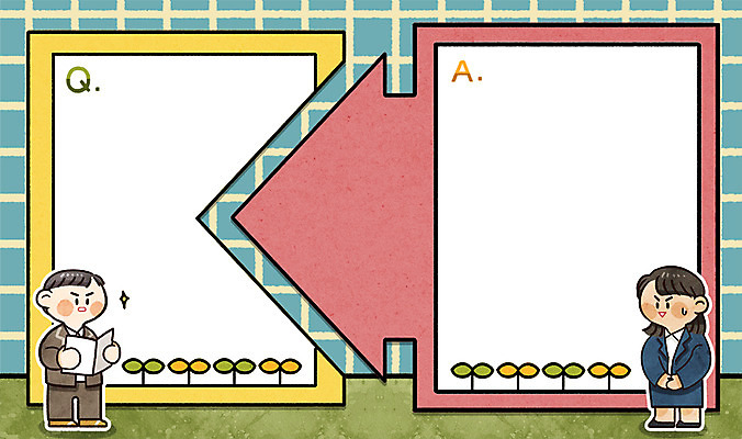 전신 PSD 여자 남자 화살표 일러스트 프레임 성인 두명 새싹 질문 면접 답변 면접관 질의응답 프레임일러스트 국내일러스트 식물 비즈니스 사람 파일형식