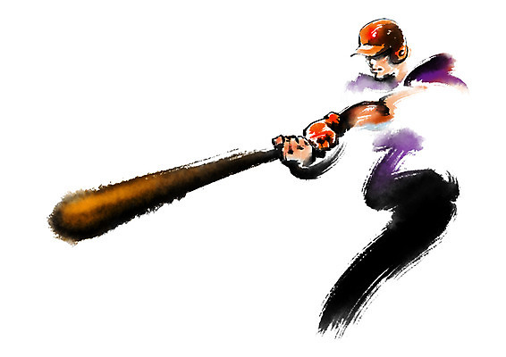 PSD 남자 일러스트 캘리그라피 붓터치 한명 상반신 성인 야구 야구방망이 타자 야구선수 국내일러스트 1 운동선수 사람 구기 야구용품 파일형식