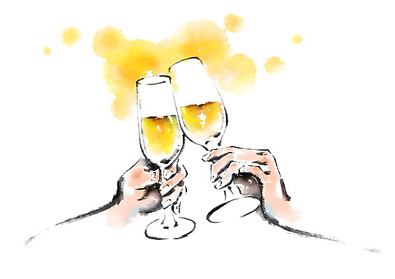 PSD 손 일러스트 캘리그라피 두명 신체부위 샴페인 건배 샴페인잔 국내일러스트 술잔 주류 사람 파일형식