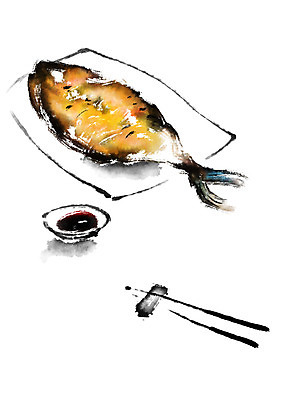 PSD 접시 음식 일러스트 캘리그라피 젓가락 사람없음 간장 고등어 고등어구이 국내일러스트 식기 수저 어류 양념 생선구이 파일형식