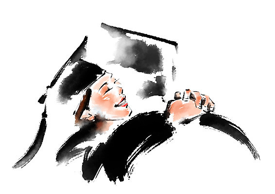 PSD 여자 남자 일러스트 학사모 캘리그라피 졸업 안기 졸업식 상반신 성인 두명 졸업가운 국내일러스트 모자_잡화 교육 모션 사람 가운 파일형식