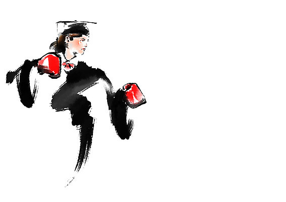 PSD 여자 일러스트 학사모 캘리그라피 졸업 졸업식 한명 상반신 성인 권투 졸업가운 권투글러브 국내일러스트 모자_잡화 1 교육 사람 격투기 글러브 가운 파일형식