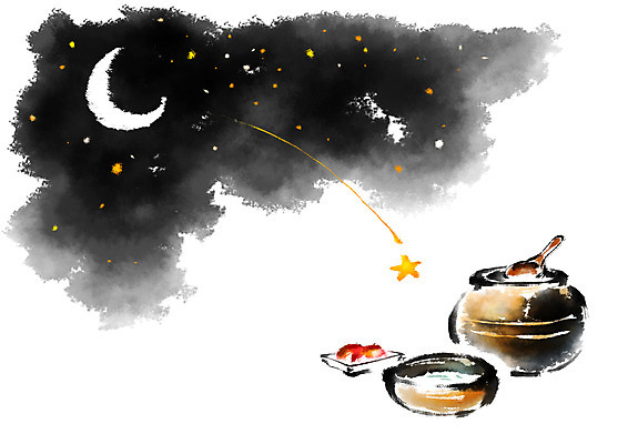 PSD 별 술잔 일러스트 캘리그라피 사람없음 야간 초승달 유성 안주 막걸리 국내일러스트 자연요소 잔 주류 달 파일형식