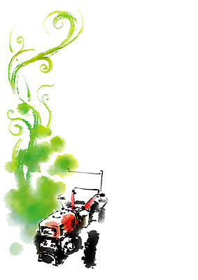 PSD 일러스트 캘리그라피 붓터치 밝음 사람없음 경운기 국내일러스트 농기계 파일형식