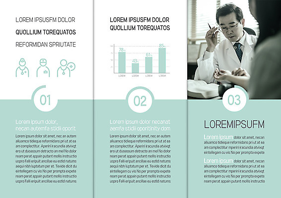 템플릿 표지디자인 북디자인 출판디자인 여자 남자 내지 리플렛 50대 북커버 3단접지 의학 그래프 사람모양 병원 팜플렛 상반신 성인 두명 진료 한국인 환자 의사 이미지템플릿 AI파일 모양 중년 사람 동양인 의료진 파일형식 벡터