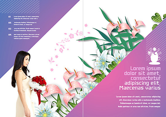 PSD 서양인 템플릿 표지디자인 북디자인 출판디자인 드레스 여자 꽃 내지 리플렛 꽃다발 북커버 한명 팜플렛 상반신 20대 성인 옆모습 장미 이미지템플릿 외국인 식물 1 옷 뷰포인트 사람 청년 파일형식