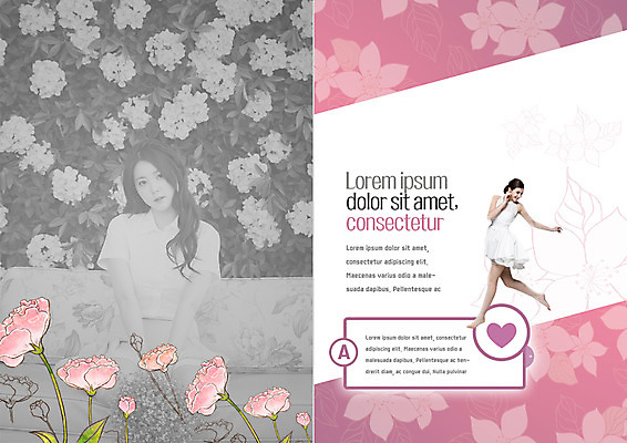 PSD 서양인 템플릿 표지디자인 북디자인 출판디자인 여자 꽃 내지 리플렛 북커버 서기 앉기 팜플렛 20대 성인 두명 한국인 이미지템플릿 외국인 식물 모션 사람 동양인 청년 파일형식