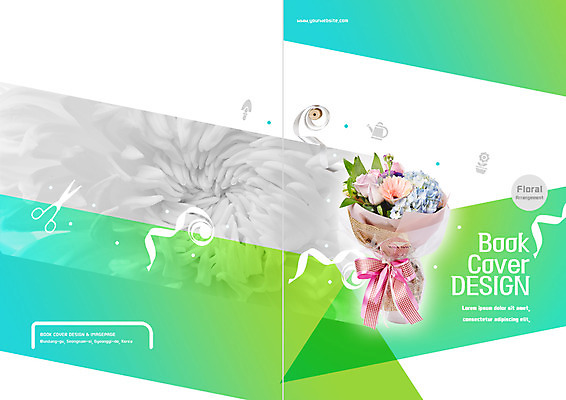 PSD 템플릿 표지디자인 북디자인 출판디자인 표지 꽃 리본 리플렛 꽃다발 북커버 팜플렛 사람없음 원예 이미지템플릿 식물 취미 파일형식
