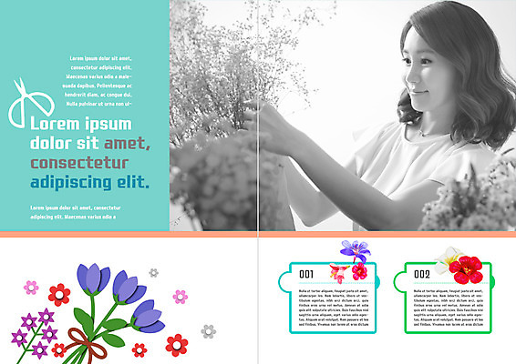 PSD 템플릿 표지디자인 북디자인 출판디자인 여자 꽃 내지 리플렛 꽃다발 북커버 한명 팜플렛 상반신 성인 옆모습 30대 한국인 원예 이미지템플릿 식물 1 뷰포인트 사람 동양인 취미 장년 파일형식