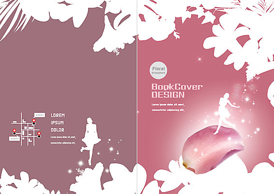 PSD 템플릿 표지디자인 북디자인 출판디자인 여자 표지 꽃잎 꽃 실루엣 리플렛 북커버 팜플렛 성인 약도 이미지템플릿 식물 지도 촬영기법 사람 파일형식