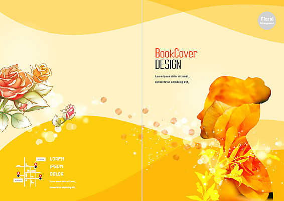 PSD 템플릿 표지디자인 북디자인 출판디자인 여자 표지 꽃 실루엣 리플렛 북커버 팜플렛 성인 옆모습 장미 이미지템플릿 식물 뷰포인트 촬영기법 사람 파일형식