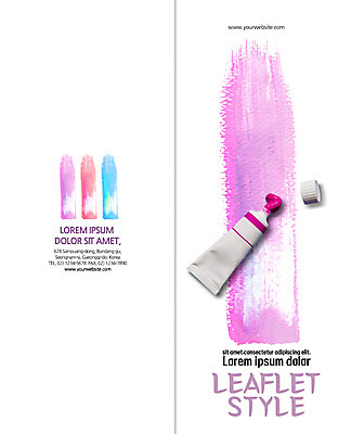 PSD 템플릿 표지디자인 북디자인 출판디자인 교육 표지 리플렛 2단접지 북커버 미술 팜플렛 사람없음 물감 미술교육 이미지템플릿 문화예술 미술도구 파일형식