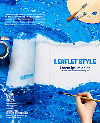 PSD 템플릿 표지디자인 북디자인 손 출판디자인 교육 표지 종이 리플렛 2단접지 북커버 미술 팜플렛 신체부위 파란색 물감 붓 팔레트 페인트통 찢어짐 미술교육 이미지템플릿 컬러 모션 문화예술 통 사람 페인트 미술도구 파일형식