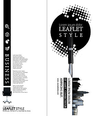 PSD 템플릿 표지디자인 북디자인 출판디자인 표지 리플렛 2단접지 북커버 비즈니스 빌딩 팜플렛 사람없음 만년필 사무용의자 이미지템플릿 의자 건물 펜 파일형식