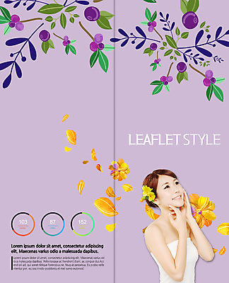 PSD 템플릿 우먼라이프 표지디자인 북디자인 출판디자인 여자 표지 꽃잎 리플렛 2단접지 북커버 한명 팜플렛 상반신 성인 뷰티 튜브탑 일본인 이미지템플릿 외국인 1 라이프스타일 꽃 상의 사람 동양인 파일형식