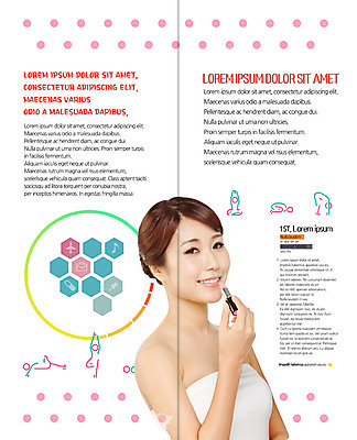 PSD 템플릿 우먼라이프 표지디자인 북디자인 출판디자인 여자 내지 리플렛 2단접지 북커버 한명 웃음 팜플렛 상반신 성인 화장 뷰티 립스틱 튜브탑 일본인 이미지템플릿 외국인 1 라이프스타일 상의 표정 사람 동양인 화장품 파일형식