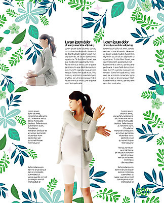 PSD 템플릿 표지디자인 북디자인 출판디자인 여자 내지 리플렛 2단접지 북커버 요가 나뭇잎 서기 앉기 팜플렛 20대 성인 두명 옆모습 운동 스트레칭 임산부 한국인 요가자세 명상 임산부요가 이미지템플릿 웰빙 뷰포인트 포즈 잎 모션 건강 사람 동양인 청년 임신 파일형식
