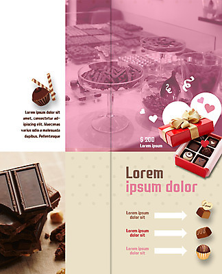 PSD 템플릿 표지디자인 북디자인 출판디자인 내지 음식 리플렛 2단접지 북커버 발렌타인데이 팜플렛 사람없음 선물상자 초콜릿 하트 유리그릇 이미지템플릿 모양 그릇 데이이벤트 유리 디저트 선물 상자 파일형식