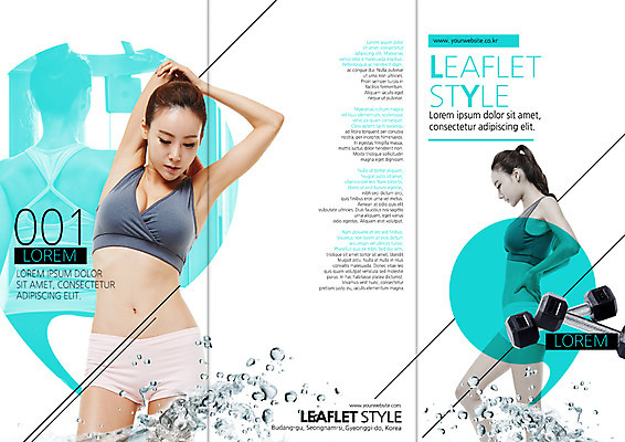 PSD 템플릿 표지디자인 북디자인 출판디자인 여자 표지 리플렛 다이어트 북커버 3단접지 팜플렛 상반신 20대 성인 뒷모습 세명 운동 스트레칭 아령 한국인 물방울 탱크톱 이미지템플릿 뷰포인트 상의 건강 사람 동양인 청년 파일형식