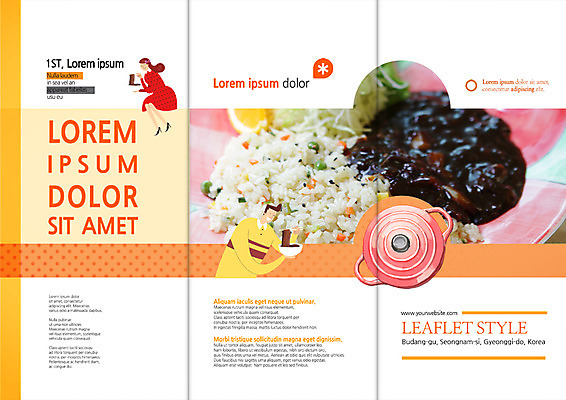 PSD 템플릿 접시 표지디자인 북디자인 출판디자인 여자 남자 내지 음식 리플렛 북커버 3단접지 밥 팜플렛 성인 두명 중식 냄비 볶음밥 춘장 이미지템플릿 식기 사람 조미료 솥 파일형식