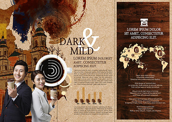 PSD 템플릿 표지디자인 북디자인 출판디자인 여자 남자 내지 커피 음식 리플렛 세계지도 북커버 3단접지 티타임 웃음 팜플렛 상반신 성인 두명 30대 한국인 원두 비즈니스맨 비즈니스우먼 커피잔 테이크아웃컵 이미지템플릿 음료 지도 비즈니스 휴식 잔 표정 사람 동양인 컵 장년 세계 직장인 파일형식