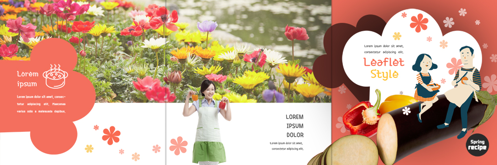 PSD 템플릿 표지디자인 북디자인 부부 출판디자인 여자 표지 남자 꽃 리플렛 북커버 3단접지 가지 피망 요리 팜플렛 성인 세명 30대 앞치마 한국인 주부 이미지템플릿 식물 커플 채소 사람 동양인 장년 파일형식