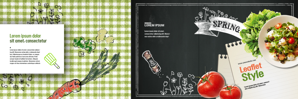 PSD 템플릿 접시 표지디자인 북디자인 출판디자인 표지 음식 리플렛 토마토 북커버 3단접지 팜플렛 사람없음 당근 샐러드 양념통 이미지템플릿 식기 채소 뿌리채소 통 양념 파일형식