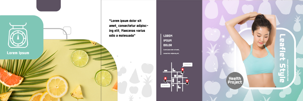 PSD 템플릿 표지디자인 북디자인 출판디자인 여자 표지 리플렛 다이어트 북커버 3단접지 나뭇잎 한명 팜플렛 상반신 20대 성인 한국인 탱크톱 레몬 자몽 파인애플 슬라이스 라임 약도 이미지템플릿 1 상의 잎 지도 과일 건강 사람 동양인 청년 열대과일 파일형식