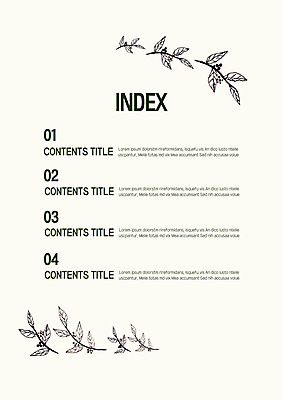 템플릿 내지 잎 사람없음 프레젠테이션 문서템플릿 서식 레이아웃 문서 제안서 목차 이미지템플릿 AI파일 식물 파일형식 벡터