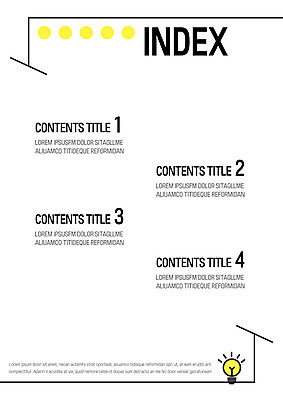템플릿 내지 전구 사람없음 프레젠테이션 문서템플릿 서식 레이아웃 문서 제안서 목차 이미지템플릿 AI파일 파일형식 벡터