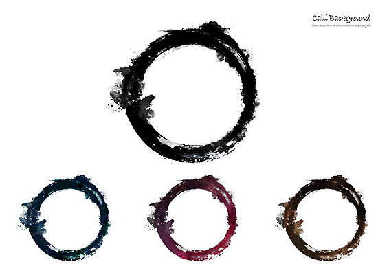 PSD 캘리배경 백그라운드 일러스트 캘리그라피 붓터치 수채화 사람없음 빨간색 파란색 검은색 원형 번짐 국내일러스트 도형 컬러 파일형식 효과