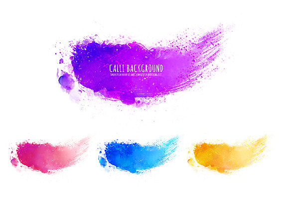 PSD 분홍색 캘리배경 백그라운드 일러스트 캘리그라피 붓터치 수채화 사람없음 파란색 컬러풀 노란색 보라색 번짐 국내일러스트 컬러 파일형식 효과