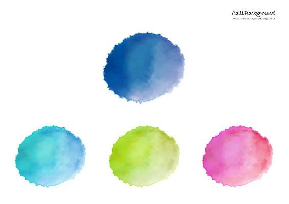 PSD 분홍색 캘리배경 백그라운드 일러스트 캘리그라피 붓터치 수채화 사람없음 초록색 파란색 컬러풀 원형 남색 번짐 국내일러스트 도형 컬러 파일형식 효과