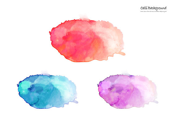 PSD 캘리배경 백그라운드 일러스트 캘리그라피 붓터치 수채화 사람없음 빨간색 파란색 컬러풀 보라색 번짐 국내일러스트 컬러 파일형식 효과