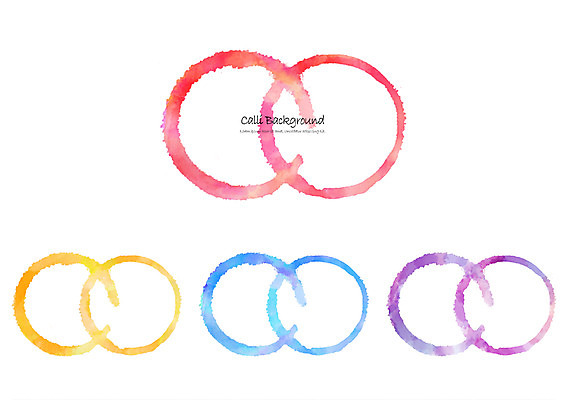 PSD 캘리배경 백그라운드 일러스트 캘리그라피 붓터치 수채화 사람없음 빨간색 파란색 컬러풀 노란색 보라색 원형 번짐 국내일러스트 도형 컬러 파일형식 효과