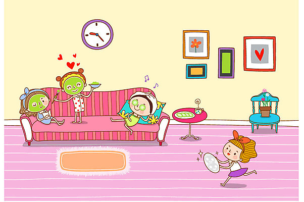 전신 여자 시계 액자 의자 일러스트 탁자 관리 여러명 성인 소파 뷰티 변화 팩 마스크팩 오이팩 천연팩 국내일러스트 AI파일 가구 다수 컨셉 사람 화장품 파일형식 벡터