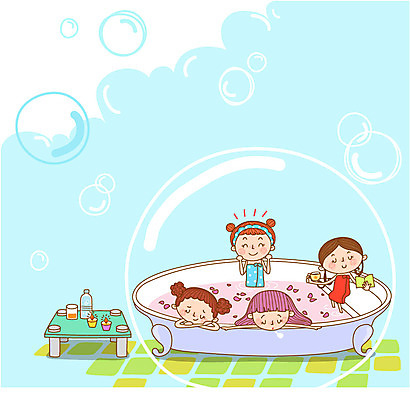 전신 여자 꽃잎 일러스트 탁자 욕조 관리 여러명 상반신 성인 뷰티 거품 변화 비눗방울 아로마 아로마테라피 국내일러스트 AI파일 꽃 가구 다수 컨셉 사람 테라피 파일형식 벡터