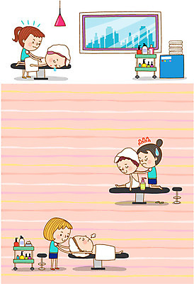 전신 여자 일러스트 창문 조명 관리 여러명 성인 수건 뷰티 침대 마사지 변화 마사지사 로션 마사지샵 오일병 국내일러스트 AI파일 직업 가구 다수 컨셉 사람 위생용품 화장품 파일형식 벡터