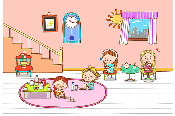 전신 여자 시계 액자 의자 일러스트 창문 탁자 관리 여러명 성인 태양 뷰티 매트 변화 족욕 다리제모 국내일러스트 AI파일 자연요소 가구 다수 컨셉 사람 파일형식 벡터