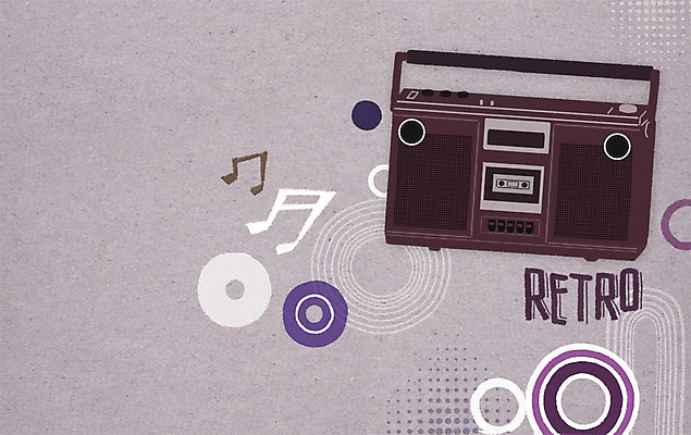 PSD 음악 백그라운드 음표 일러스트 사람없음 라디오 복고 국내일러스트 기호 문화예술 전자제품 파일형식