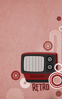 PSD 백그라운드 일러스트 흑백 사람없음 텔레비전 빈티지 복고 빈티지배경 국내일러스트 컨셉 촬영기법 전자제품 파일형식