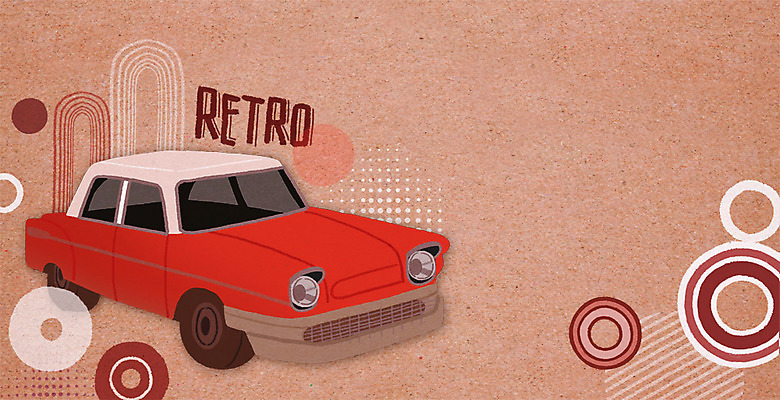 PSD 백그라운드 일러스트 자동차 사람없음 복고 국내일러스트 육상교통 파일형식