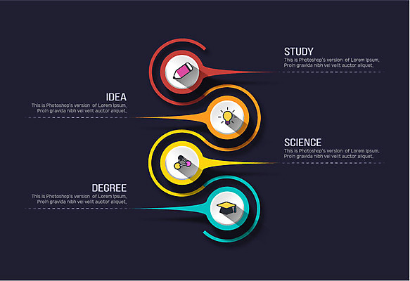 도형 교육 일러스트 비즈니스 학사모 전구 버튼 사람없음 연필 인포그래픽 계획 국내일러스트 AI파일 모자_잡화 컨셉 졸업 학용품 필기구 파일형식 벡터
