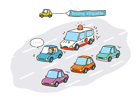 남자 도로 말풍선 일러스트 자동차 한명 성인 운전 긴급 깃발 구급차 교통안전 양보 안전운전 긴급수송 긴급출동 양보운전 로드에티켓 국내일러스트 AI파일 1 길 육상교통 교통시설 모션 안전 사람 예절 배려 출동 파일형식 벡터