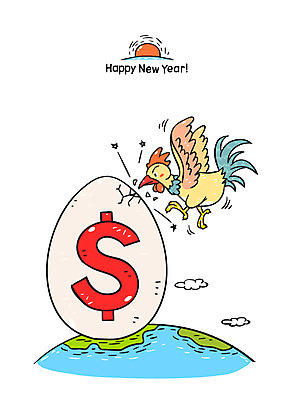 구름 지구 일러스트 새해 사람없음 금융 태양 일출 달러 닭 해피뉴이어 부화 정유년 국내일러스트 AI파일 자연요소 돈 조류 경제 노을 새해인사 파일형식 벡터 2017년